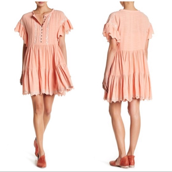 Free People Dresses & Skirts - NWT Free People Santiago babydoll dress S mauve Free People Dresses & Skirts - NWT Free People Santiago babydoll dress S mauve